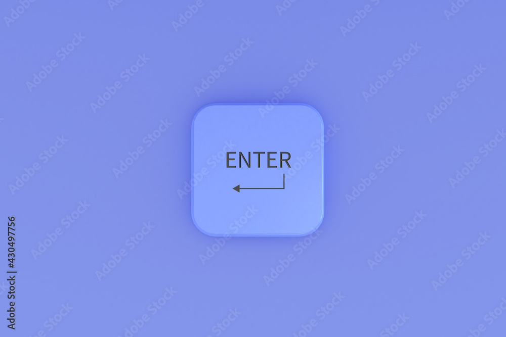 Enter Button Icon 3d illustration. Enter Button Icon 3d illustration.