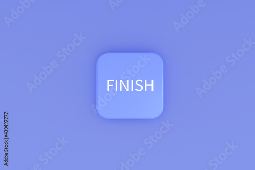 Finish Button Icon 3d illustration. © Tuna salmon