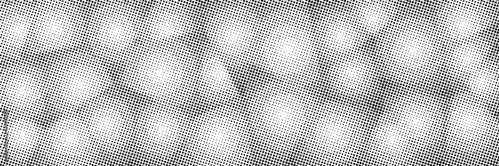 Vector halftone dots background, fading dot effect. Grunge style, banner.