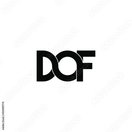 Bild auf Leinwand dof letter original monogram logo design