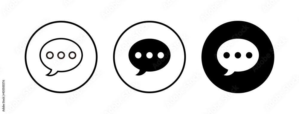Chat icons set. Chat vector icon. Speech bubble Chat icons set. Chat vector icon. Speech bubble