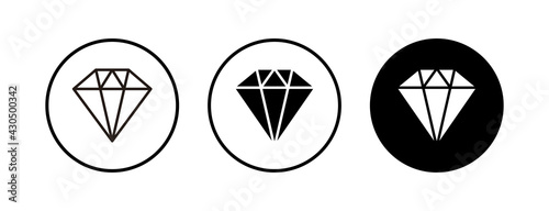 Diamond vector icons set. Diamond vector icon.