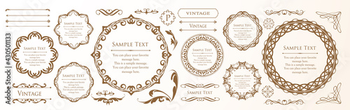 エレガントなフレームデザインセット