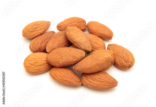 Almonds isolated on white background