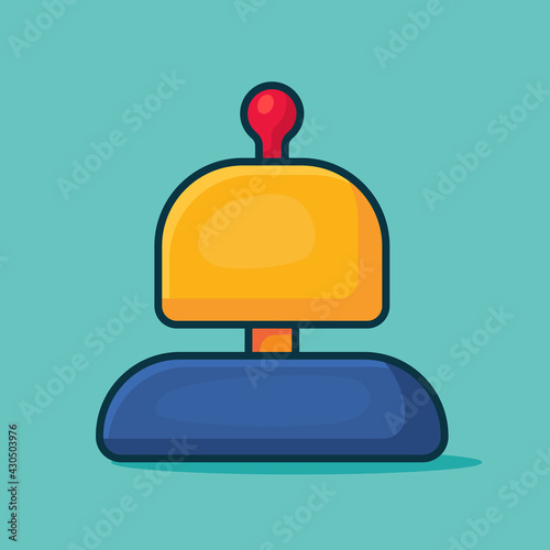 hotel bell isolated cartoon vector illustration in flat style
