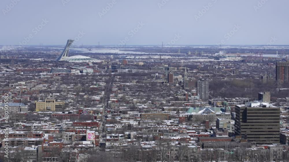 View of Montreal East with Olympic Stadium from Mont-Royal View of Montreal East with Olympic Stadium from Mont-Royal