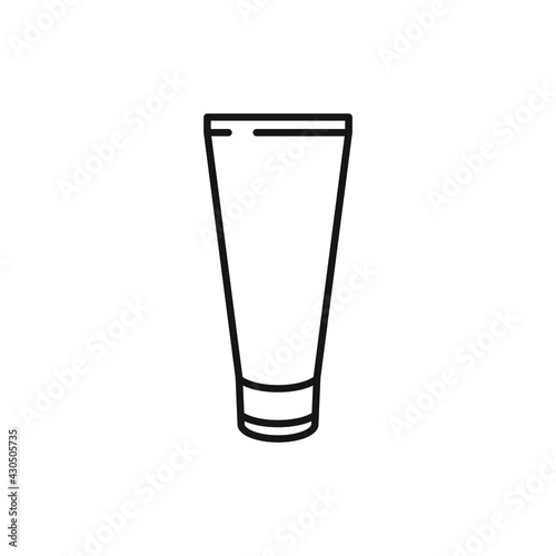 Pictograph of toothpaste for template logo, icon, and identity vector designs.