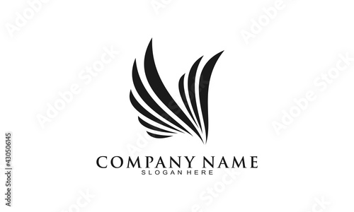 Bird wings elegant logo