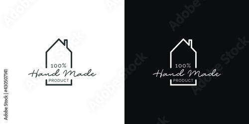 Illustrations of hand made label stamp  sticker  product design.