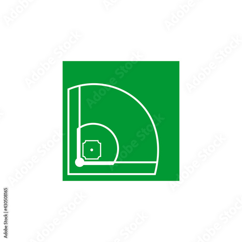 baseball field icon set vector sign symbol