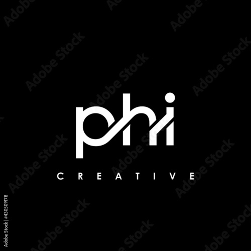PHI Letter Initial Logo Design Template Vector Illustration