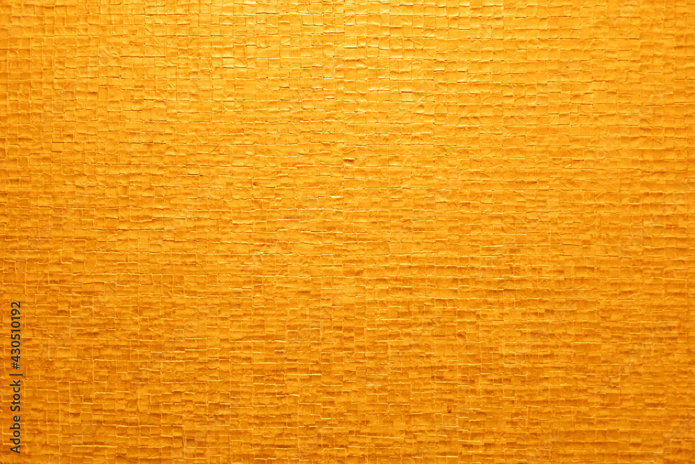Naklejka premium Golden wall background Luxury mosaic gold glitter design texture