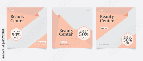 Beauty center social media post template	