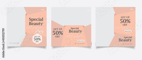 Beauty center social media post template	