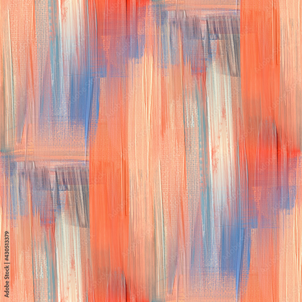 Canvas surface texture seamless pattern background. Oil paint brush