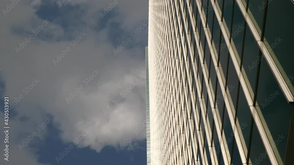 sunny day singapore city downtown office skyscrapers front up view slow motion panorama 4k sunny day singapore city downtown office skyscrapers front up view slow motion panorama 4k