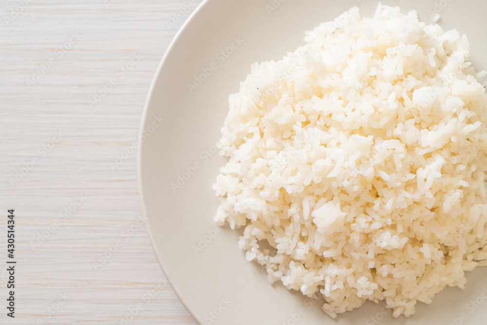 cooked rice on plate