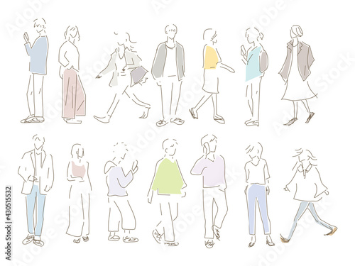 軽いタッチの人物イラスト1