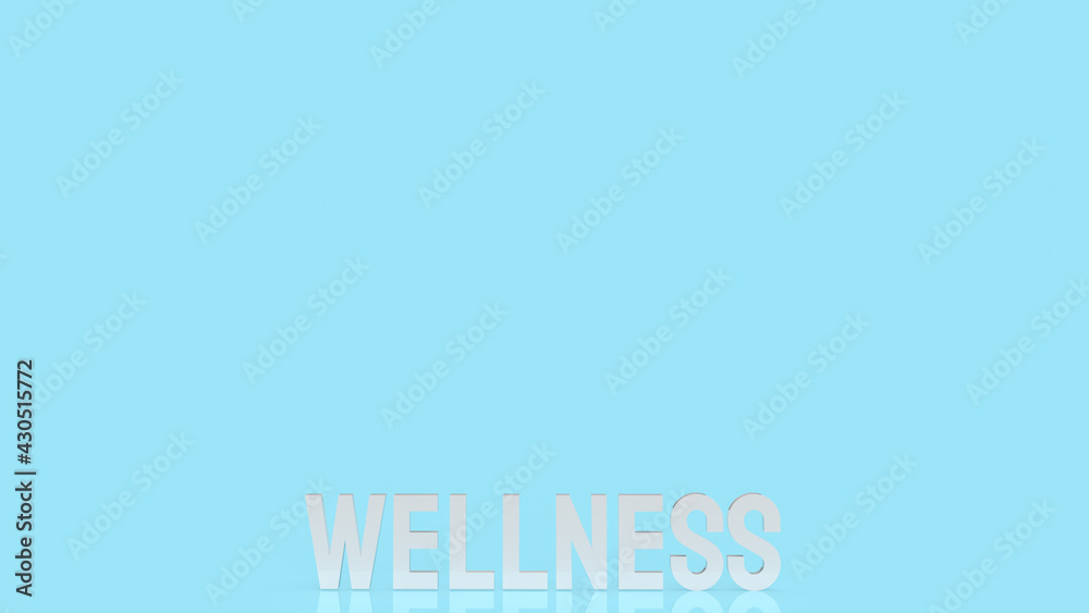 The wellness word for health concept 3d rendering