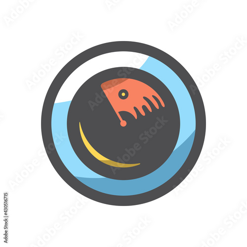 Radar Screen simple Vector icon Cartoon illustration