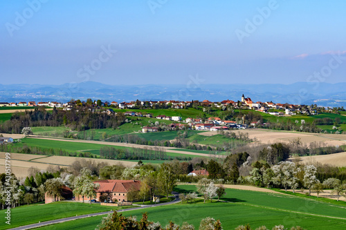 village view of strengberg in the lower austrian region mostviertel photo