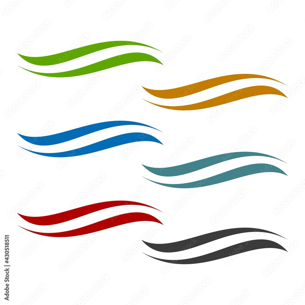 Water wave Logo Template vector
