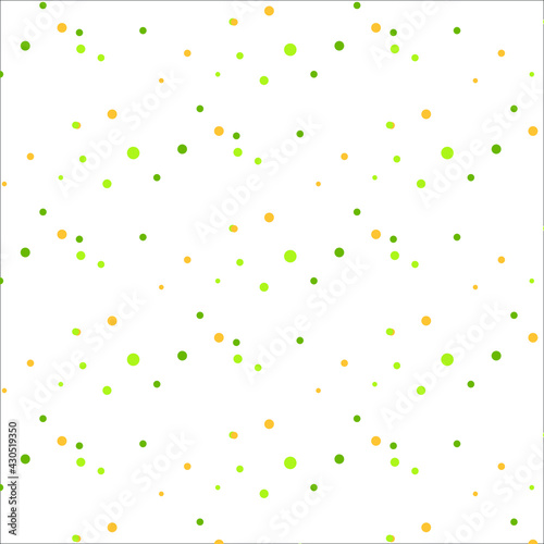 Seamless pattern of magic fairy dust green and yellow. Vector 10 eps