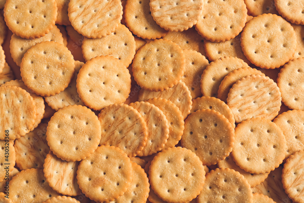 Texture of tasty crackers as background Texture of tasty crackers as background