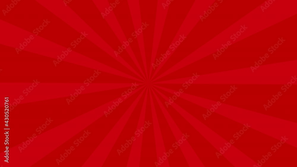 Cartoon sun light over red Background with space for logo or title, Nice sunbeam style animation Red Burst illustration background Seamless loop footage. 4K Cartoon sun light over red Background with space for logo or title, Nice sunbeam style animation Red Burst illustration background Seamless loop footage. 4K