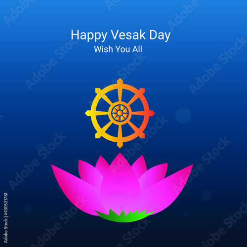 Happy vesak day background design