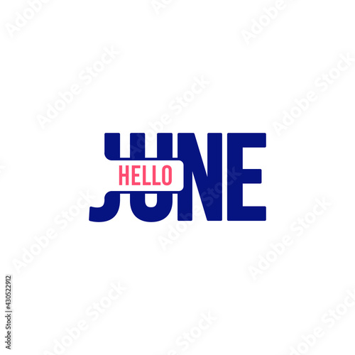 hello june typography design template