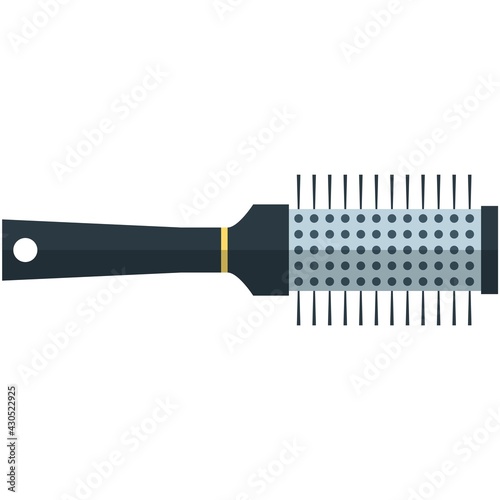 Cylinder hair brush vector flat isolated on white