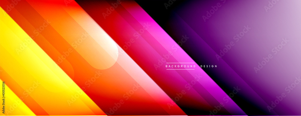 Dynamic lines abstract background. 3D shadow effects and fluid gradients. Modern overlapping forms