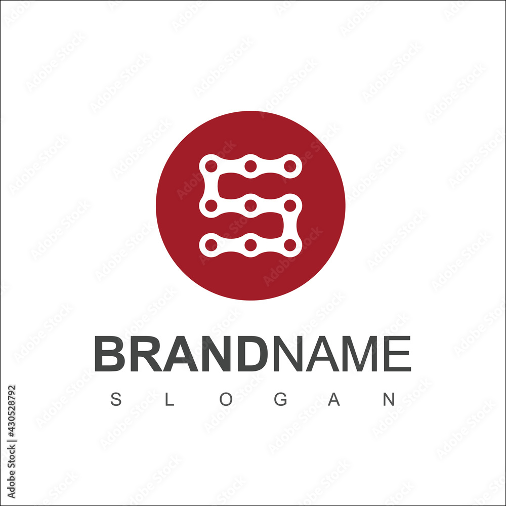 Letter S Chain Logo Design Vector