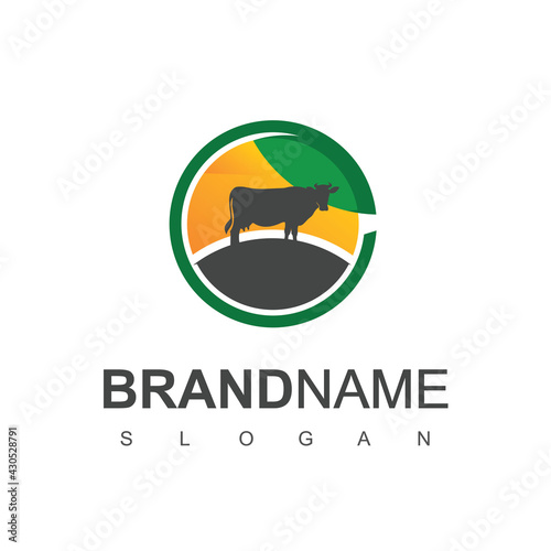 Farm Animal Logo Design Vector