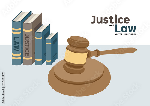 Justice and Law vector illustration in flat design