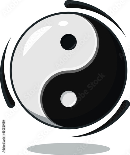Yin-yang symbol. Drawing of an ancient symbol.