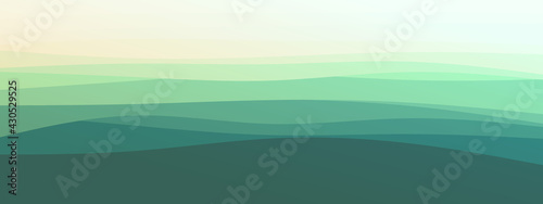 abstract wavy lines geometric trendy gradient background natural dark green combined color. Modern template for poster business card landing page website. vector illustration eps 10