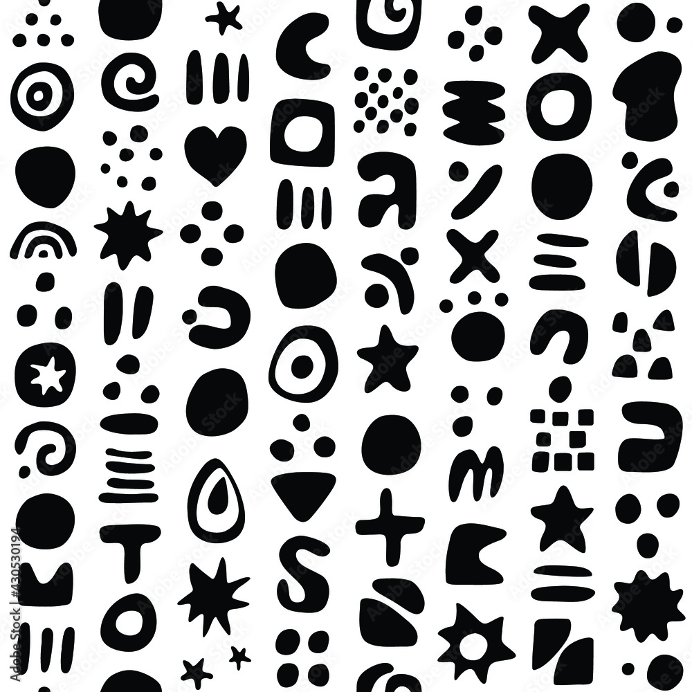 Fototapeta premium abstract signs - seamless graphic pattern , design element