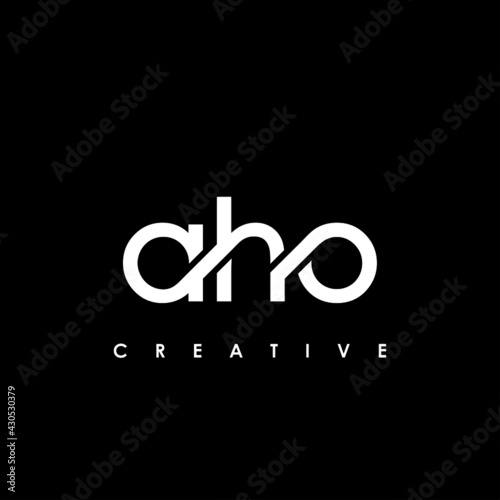 AHO Letter Initial Logo Design Template Vector Illustratio photo