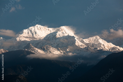View of mountain Kanchenjunga, Himalayan mountains