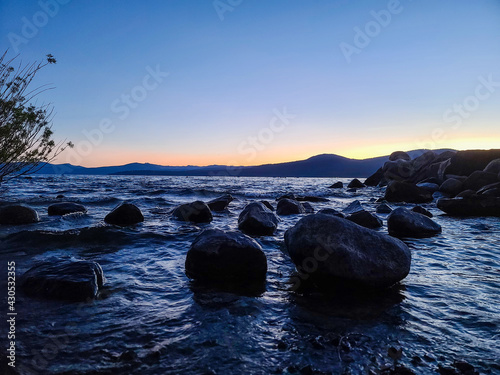 sunset over the sea