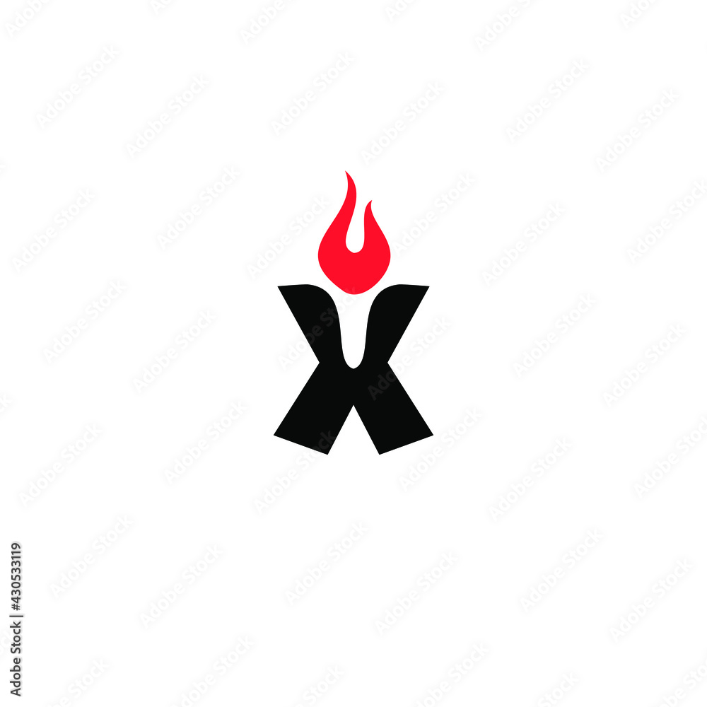 Initial Letter x Burning Torch Fire Flame with Pillar column logo design
Initial Letter x Burning Torch Fire Flame with Pillar column logo design