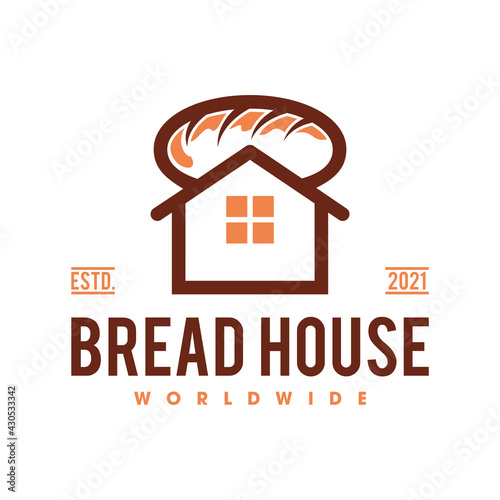 Bread and Bakery logo vector icon illustration, Bakery bread vector logo template, Bread shop house designs element, Chef club cooking icon