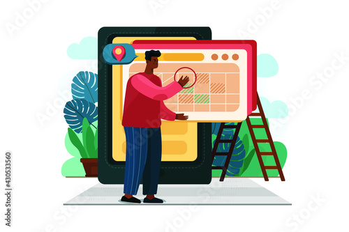 Appointment Illustration concept. Flat illustration isolated on white background.