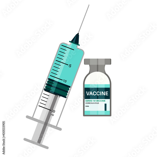 Coronavirus vaccine covid-19 medication pharmacy doctor banner and poster vaccination care injection vector design.