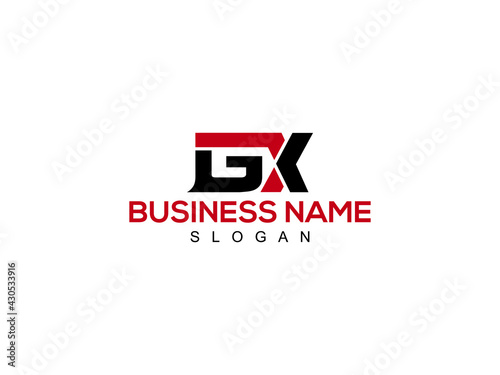 GX Logo Letter Vector For Brand photo