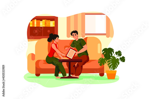 House Cleaning Illustration concept. Flat illustration isolated on white background.