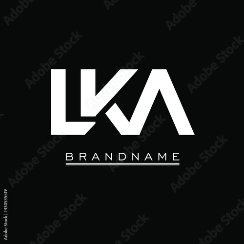 LK letter logo, simple design on white background