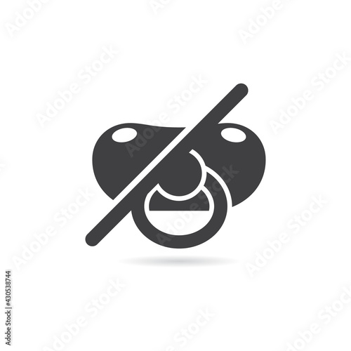 Vector Isolated No Pacifier Icon